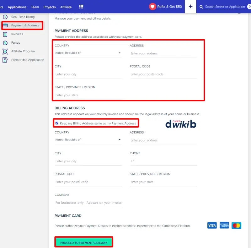 워드프레스 블로그 만들기 1단계│서버 호스팅 (ft.클라우드 웨이즈) 9 클라우드웨이즈 결제정보